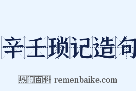 辛壬琐记造句是什么意思的图片